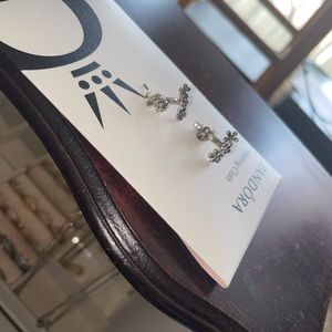 Pandora flower and lady bug earrings